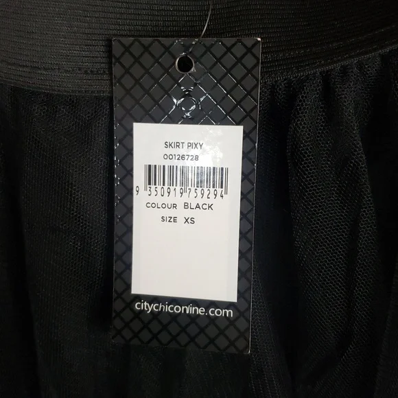 City Chic Women's 14 Black Tiered Tulle Pixie Skirt - Picture 13 of 16